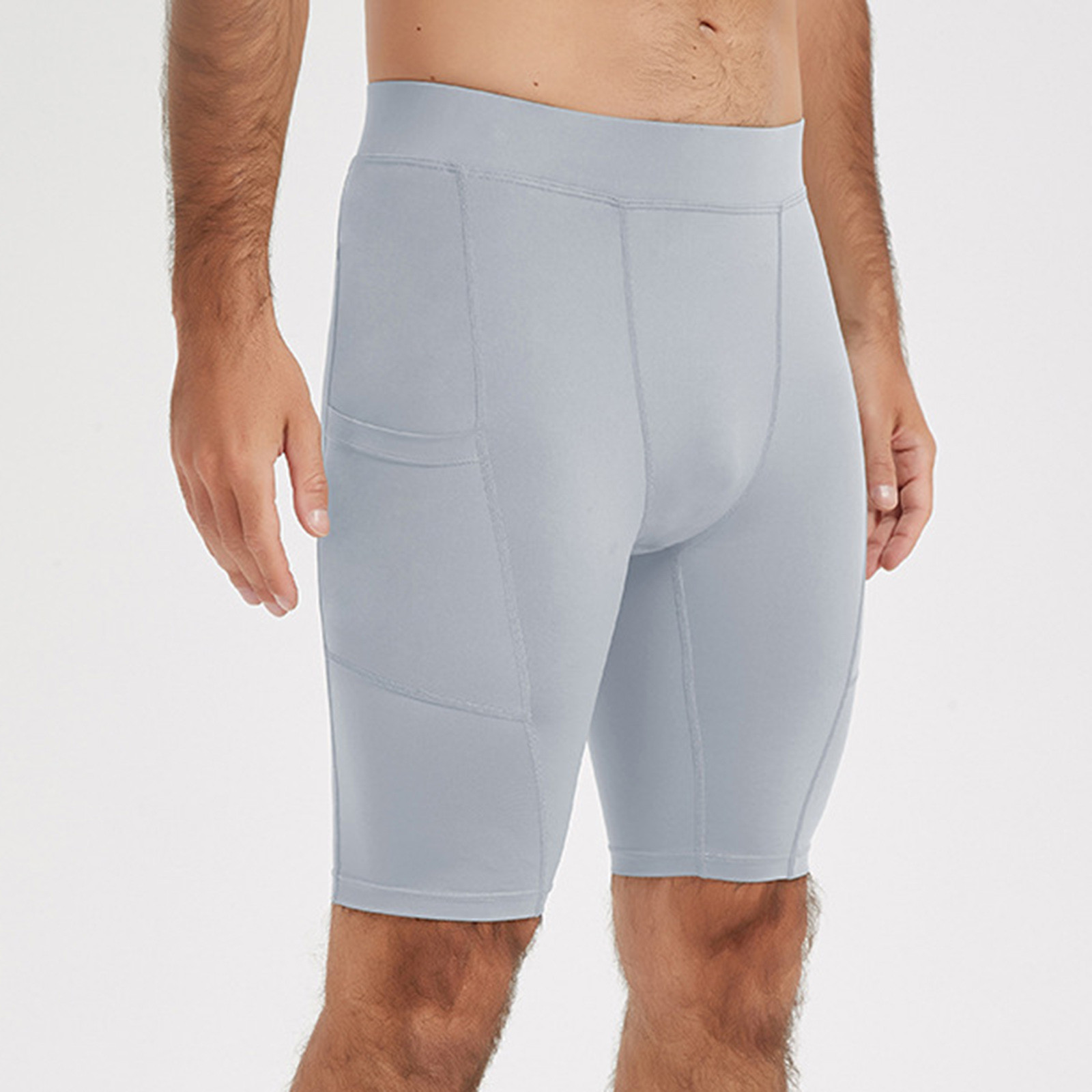 thumbnail image 2 of Pantalones cortos de compresión para hombre, prenda interior deportiva, mallas de entrenamiento para correr, tejido elástico de secado rápido para baloncesto/fútbol (M-XXXL), 2 of 5